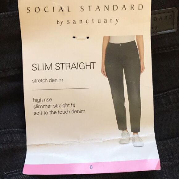 NEW Sanctuary Black Slim Straight Jeans - Picture 7 of 8